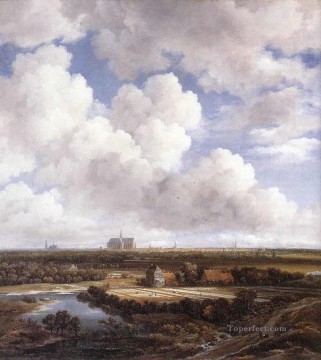 漂白地のあるハーレムの眺め ジェイコブ・アイサクゾーン・ファン・ロイスダール Oil Paintings